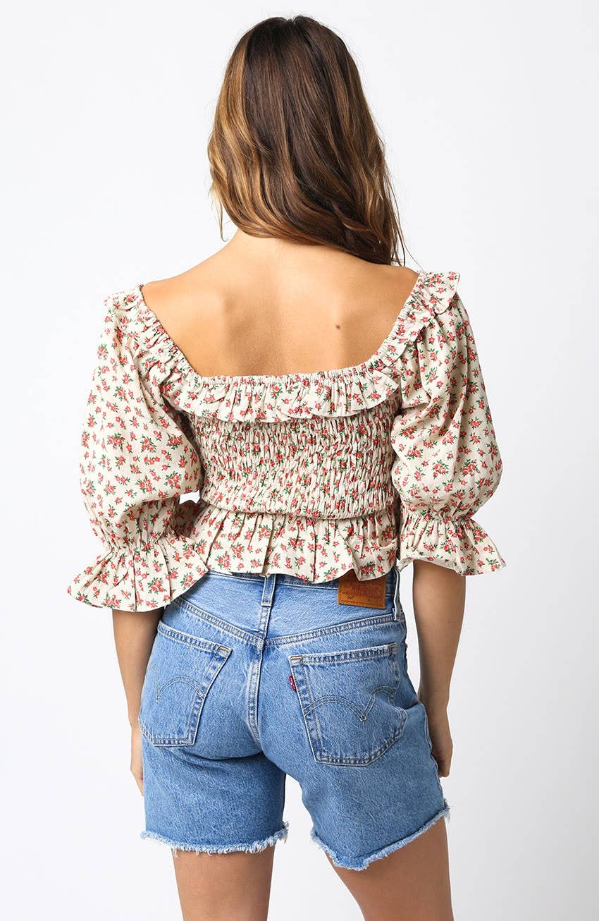 Marjorie Linen Top