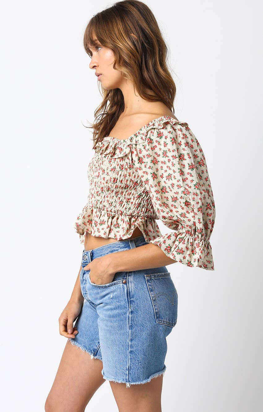Marjorie Linen Top
