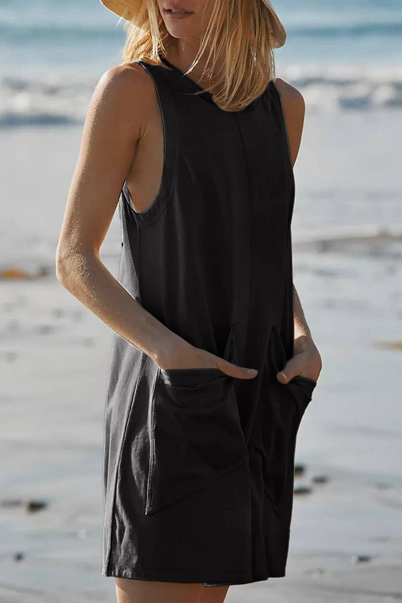 CWSJS0733_LOOSE CASUAL BACKLESS SLEEVELESS JUMPSUIT