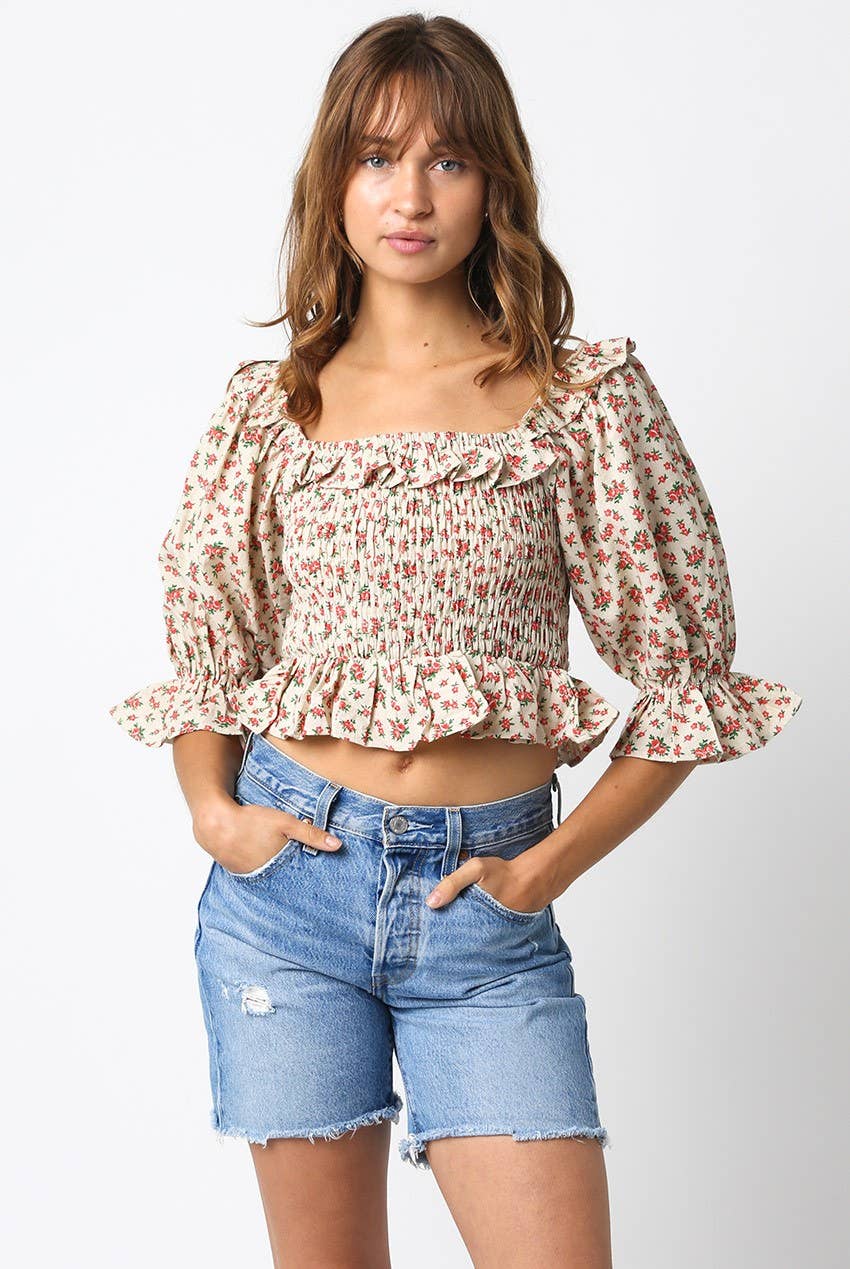 Marjorie Linen Top