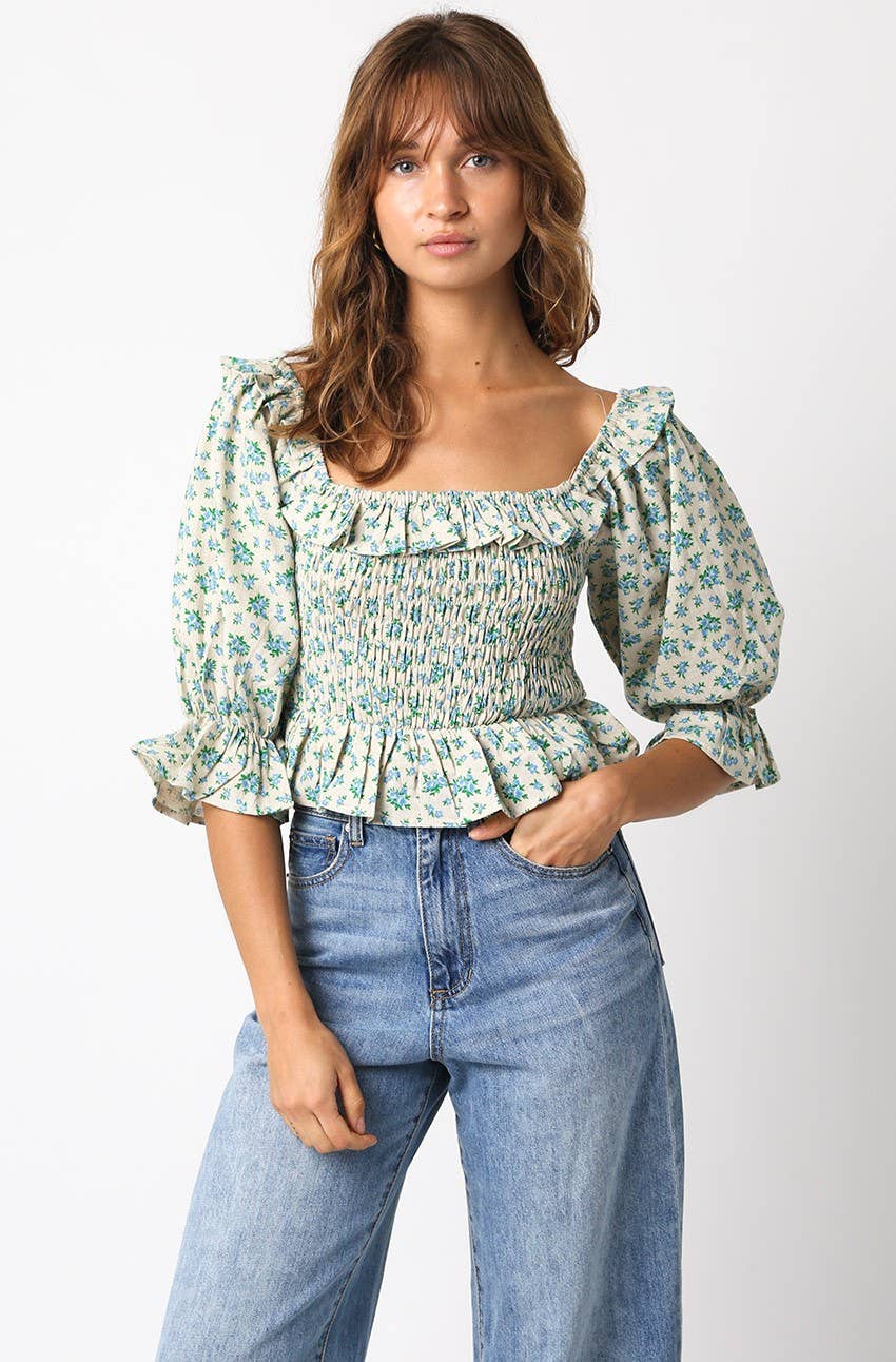 Marjorie Linen Top